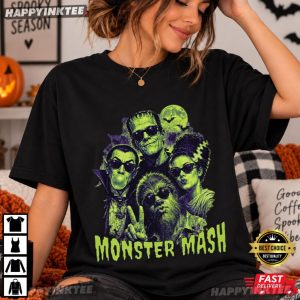Monster Mash Halloween Monster Selfie Funny Spooky Season T Shirt (4)