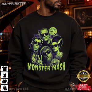 Monster Mash Halloween Monster Selfie Funny Spooky Season T Shirt (1)