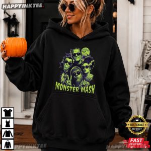 Monster Mash Halloween Monster Selfie Funny Spooky Season T Shirt (2)