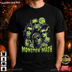 Monster Mash Halloween Monster Selfie Funny Spooky Season T Shirt (3)