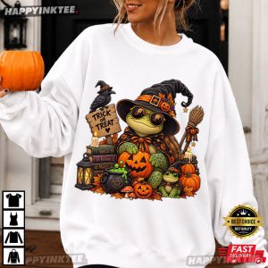 Trick Or Treat Spooky Witchy Turtle Halloween T Shirt (1)