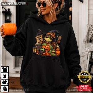 Trick Or Treat Spooky Witchy Turtle Halloween T Shirt (2)