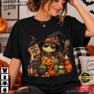 Trick Or Treat Spooky Witchy Turtle Halloween T Shirt (3)
