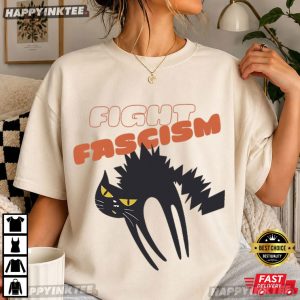 Anti Fascist Black Cat Political Protest T Shirt (1)