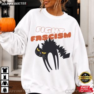 Anti Fascist Black Cat Political Protest T Shirt (2)