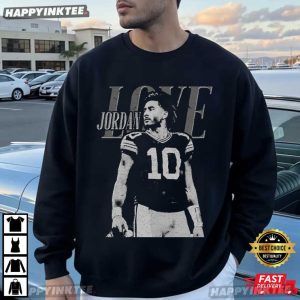 Jordan Love Green Bay Football Vintage Fan Gift T Shirt (2)