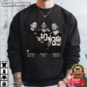 Jordan Love Matt LaFleur Tucker Kraft Green Bay Football Graphic T Shirt (1)