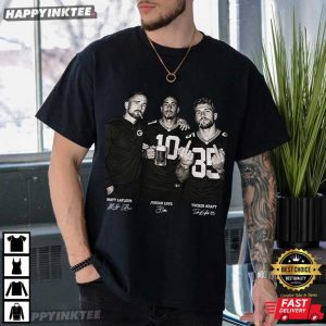 Jordan Love Matt LaFleur Tucker Kraft Green Bay Football Graphic T Shirt (2)