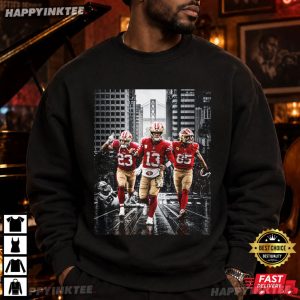 Brock Purdy Christian McCaffrey George Kittle Niners Football T Shirt (2)