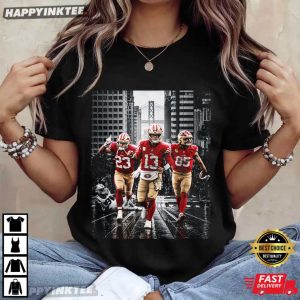 Brock Purdy Christian McCaffrey George Kittle Niners Football T Shirt (3)