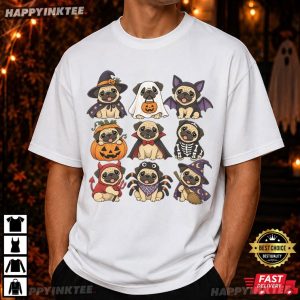 Spooky Costume Pug Cute Halloween Dog T Shirt (4)