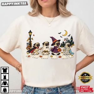 Cute Pug Halloween Spooky Dog Trick or Treat T Shirt (3)