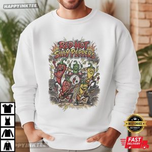 Red Hot Silly Peppers Funny Rock Band Parody T Shirt (2)