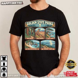 Golden State Parks California Souvenir Redwood Hiking Gift T Shirt (4)