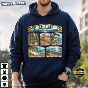 Golden State Parks California Souvenir Redwood Hiking Gift T Shirt (3)