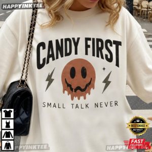 Candy First Small Talk Never Autism Halloween T Shirt (4)