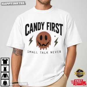 Candy First Small Talk Never Autism Halloween T Shirt (1)