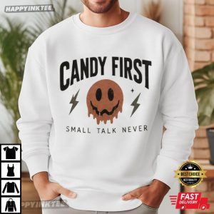Candy First Small Talk Never Autism Halloween T Shirt (2)