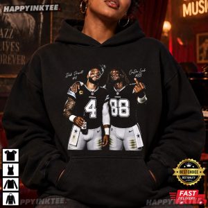 Dak Prescott CeeDee Lamb Football Smoking Graphic T Shirt (4)
