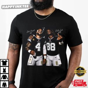 Dak Prescott CeeDee Lamb Football Smoking Graphic T Shirt (2)