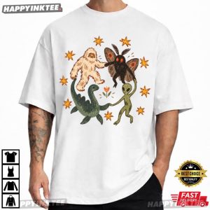 Cryptids Dancing Funny Halloween Gift T Shirt (4)