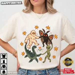 Cryptids Dancing Funny Halloween Gift T Shirt (1)
