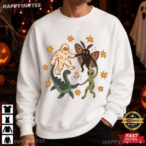 Cryptids Dancing Funny Halloween Gift T Shirt (2)