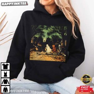 Witch Ghost Pumpkin Skeleton Halloween T Shirt (4)