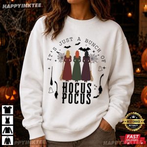 Witches It's Just A Bunch Of Hocus Pocus Halloween Movie T Shirt (2)