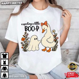 Goose Pregnant Mom Expecting A Little Boo p Halloween T Shirt (3)