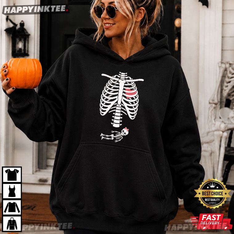 Skeleton Pregnant Halloween Pregnancy Announcement T-Shirt Skeleton Pregnant Halloween Pregnancy Announcement T-Shirt