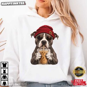 Christmas Pitbull Iced Coffee Funny Dog Lover Gift T Shirt (4)
