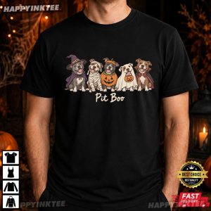 Pit Boo Costume Halloween Pitbull Dog Lover T Shirt (2)