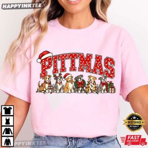 Pittmas Pitbull Christmas Gift For Dog Lover T Shirt (1)