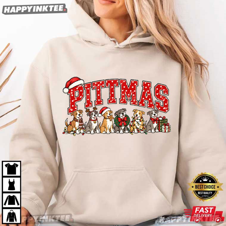 Pittmas Pitbull Christmas Gift For Dog Lover T-Shirt Pittmas Pitbull Christmas Gift For Dog Lover T-Shirt