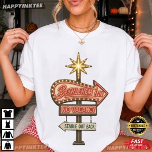 Bethlehem Inn No Vacancy Christian Christmas Bible Verse T Shirt (4)