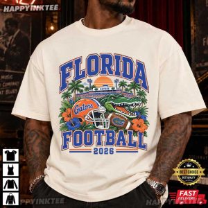 Bright Blue Florida Gators Football 2026 College Sports T-Shirt