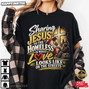 Sharing Jesus On the Streets Christian Homeless Awareness T Shirt (2)