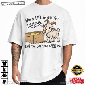 When Life Gives You Lemons Funny Goat Graphic T Shirt (3)