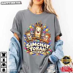 Simchat Torah Together In Joy Celebration Cute Jewish Holiday T Shirt (2)