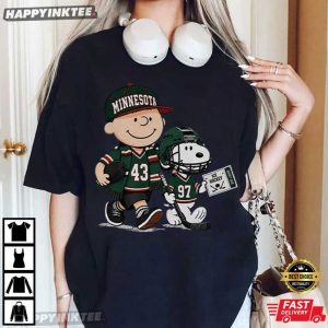 Minnesota Wild Peanuts Snoopy Ice Hockey Team T Shirt (1)