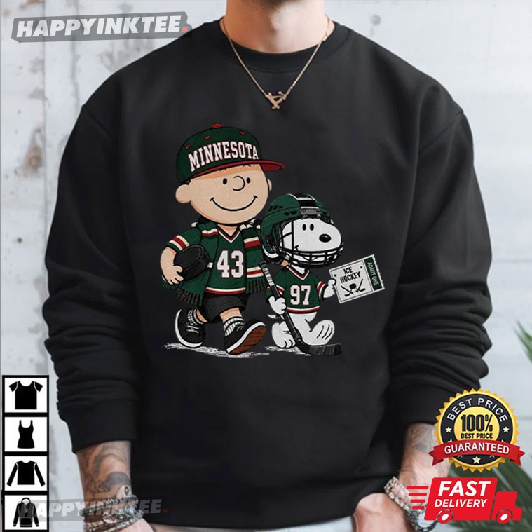 Minnesota Wild Peanuts Snoopy Ice Hockey Team T-Shirt Minnesota Wild Peanuts Snoopy Ice Hockey Team T-Shirt