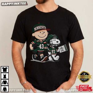 Minnesota Wild Peanuts Snoopy Ice Hockey Team T Shirt (3)