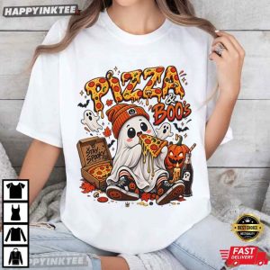 Pizza And Boos Funny Halloween Gift T Shirt (4)