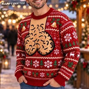 Men's Naughty Red Funny Ugly Christmas Sweater (2)