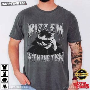 Rizz Em With The Tism Funny Cool Cat Autism Humor T Shirt (4)