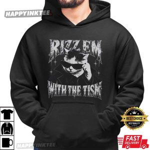 Rizz Em With The Tism Funny Cool Cat Autism Humor T Shirt (3)