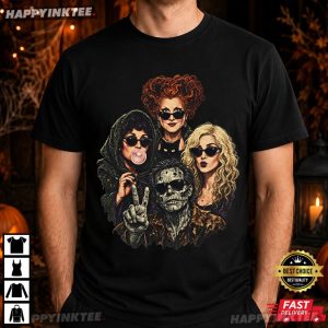 Sanderson Sisters Billy Butcherson Portrait Selfie Hocus Pocus Halloween T Shirt (4)