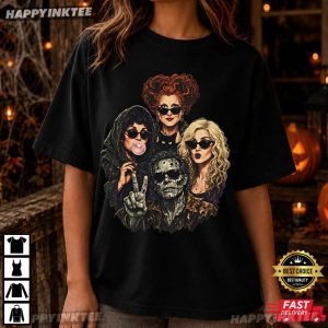 Sanderson Sisters Billy Butcherson Portrait Selfie Hocus Pocus Halloween T Shirt (1)