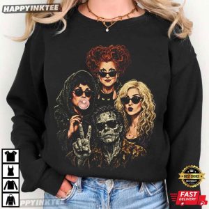 Sanderson Sisters Billy Butcherson Portrait Selfie Hocus Pocus Halloween T Shirt (2)